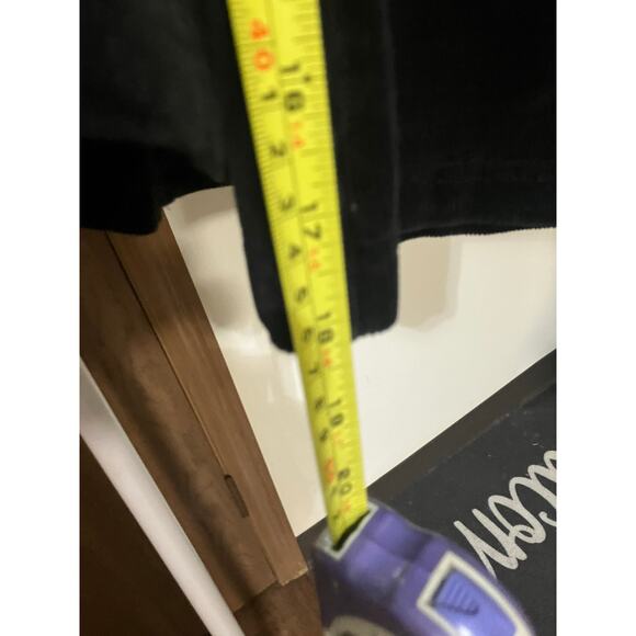 Y2K Ultra Flirt Capris Corduroy Women's L Black Wide Leg Mid Rise Office Siren - Picture 5 of 8